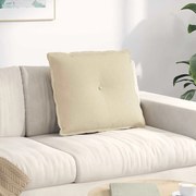 vidaXL Travesseiro para Costas Creme 60 x 19 x 50 cm tecido