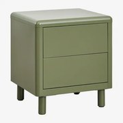 Mesa De Cabeceira De Aço Michigan Verde Azeitona Intenso - Sklum