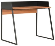 vidaXL Secretária 90x60x88 cm preto e castanho