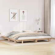 vidaXL Cama sem colchão 160x200 cm madeira de pinho maciça
