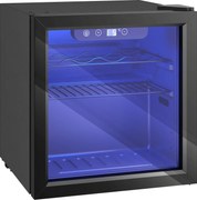 HOMCOM Vinoteca 12 Garrafas Frigorífico para Vinhos com Capacidade de 36 L Temperatura Ajustável 4-16℃ Porta de Vidro Luz LED Preto | Aosom Portugal