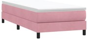 Box Cama de primavera sem Colchão Rosa 100x210 cm Veludo