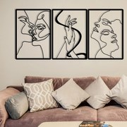 Acessório Decorativo de Parede The Unity Of Love – Preto – 109 x 50 cm