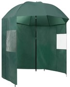 vidaXL Guarda-sol para pesca 220x193 cm verde