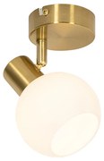 Projetores Art Deco Dourado com Vidro Opalino Ajustável - Anouk