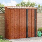 vidaXL Abrigos de jardim Castanho 203,5 x 73 x 200 cm Metal