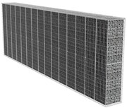 vidaXL Muro gabião com tampa 600x50x200 cm aço galvanizado