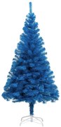 vidaXL Árvore de Natal artificial com suporte 120 cm PVC azul