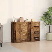 Buffets 2 pcs Madeira Velha 60x31x84 cm Madeira Engenharia