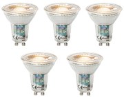 Conjunto de 5 lâmpadas LED GU10 reguláveis 3W 200 lm 2200 - 6500K