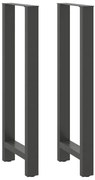Pés para mesa de bar antracite 2 peças 40x(110-111) cm aço