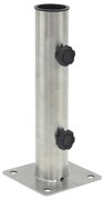 vidaXL Base de guarda-sol para poste de Ø38/48 mm aço prateado
