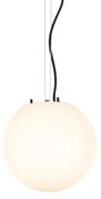 Candeeiro de suspensão exterior moderno branco 25 cm IP44 - Nura Moderno