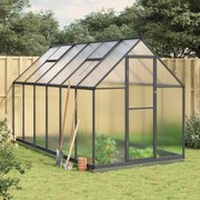 vidaXL Estufa com estrutura base 334x169x202 cm alumínio antracite