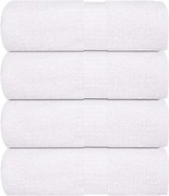 vidaXL Toalhas de rosto FROGN 4 peças Branco 30x30 cm 360 g/m²