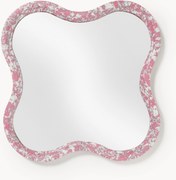 Espelho de parede com moldura em mármore artificial Elara