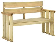 vidaXL Banco de jardim 121 cm madeira de pinho impregnada