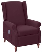 Poltrona de massagens reclinável tecido roxo