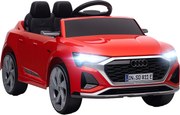AIYAPLAY Carro Elétrico para Crianças Carro Audi Q8 Etron Sportback Infantil 12V Faróis Buzina e Música 98x49,5x43 cm Vermelho | Aosom Portugal