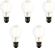 Conjunto de 5 lâmpadas LED E27 reguláveis A60 transparentes 7,2W 1521 lm 3000K