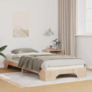 vidaXL Estrutura de cama de chão Castanho 80 x 210 cm madeira