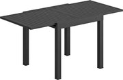 Outsunny Mesa de Jardim Mesa de Jantar Extensível 80/160x80 cm Preto | Aosom Portugal