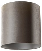 Abajur de Veludo Taupe Cilíndrico 40/40/40