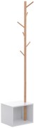 HOMCOM Cabide de Pé com Sapateira Pendurador  40x30x180cm