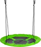 Outsunny Balanço ninho de pássaro Balanço Redondo Cesto Ø 110 cm 4 Argolas Incluídas metal epóxi Oxford Alta densidade Verde | Aosom Portugal