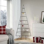 vidaXL Árvore de Natal para decoração 180 cm metal preto