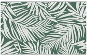 Tapete de Exterior 152x243 cm Tapete Reversível com Padrão de Folhas p