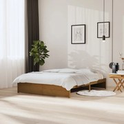 vidaXL Estrutura cama king 150x200 cm madeira maciça castanho-mel