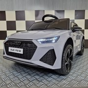Carro eletrico infantil Audi RS 6 12V Pneus Borracha EVA e Assento de couro Cinzento