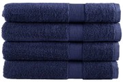 vidaXL Toalhas sauna premium SOLUND 4pcs 80x200cm 600gsm azul-marinho