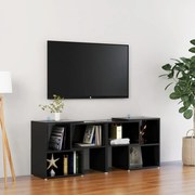 vidaXL Móvel de TV 104x30x52 cm derivados de madeira preto brilhante