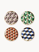 Suporte de copo em porcelana Versailles, conjunto de 4