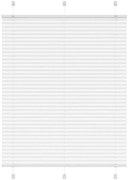 Branco Plissada Cega 105x150cm Largura Tecido 104,4cm Poliéster
