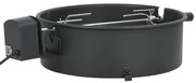 vidaXL Conjunto espeto giratório para churrasqueira 47 cm preto