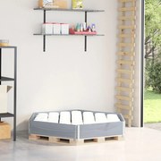 vidaXL Canteiro elevado hexagonal 160x160 cm pinho maciço cinzento