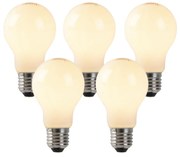Conjunto de 5 Lâmpadas LED E27 reguláveis Vidro Opal 4W 320lm 2200K
