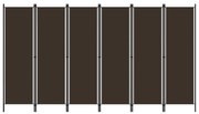 vidaXL Divisória de quarto com 6 painéis 300x180 cm castanho
