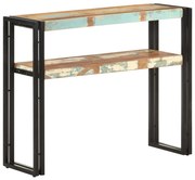 Mesa consola 90x30x75 cm madeira recuperada maciça