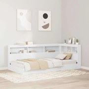 vidaXL Cama Estante Branca 90x200 cm Madeira Engenharia