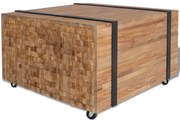 vidaXL Mesa lateral em teca 60x60x38 cm
