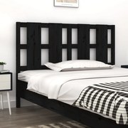 vidaXL Cabeceira de cama 145,5x4x100 cm pinho maciço preto