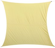 Outsunny Vela de Sombra Retangular 3x4 m Toldo Vela de Poliéster com Proteção UV Aneis em Forma de D e Cordas para Jardim Pátio Piscina  Areia