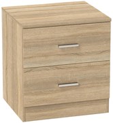 HOMCOM Mesa de Cabeceira Moderna Mesinha de Cabeceira com 2 Gavetas para Sala Quarto Capacidade 30 kg 45x39,5x49 cm Madeira | Aosom Portugal