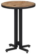 vidaXL Mesa de bistrô redonda Ø55x76 cm teca recuperada maciça