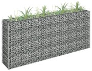 vidaXL Canteiro elevado/cesto gabião 180x30x90 cm aço galvanizado