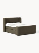 Cama Boxspring em bouclé Perla